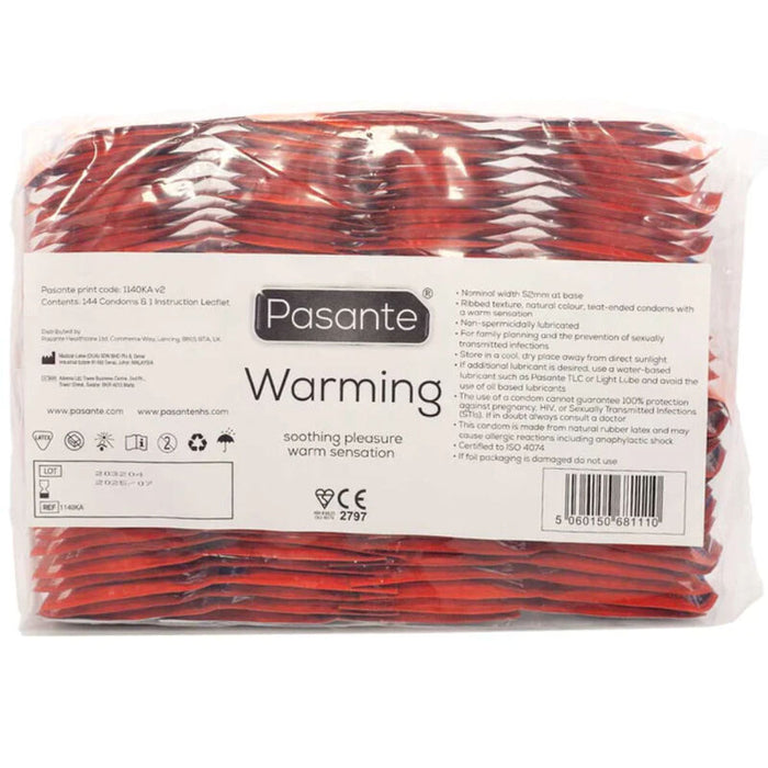 Pasante Preservativo Efecto Calor Bolsa 144 Unidades