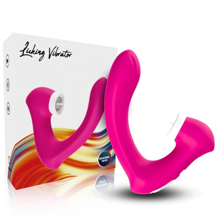 Armony Secretkiss Estimulador Con Lengua Clitoris & Vibrador Curvo 23 Cm