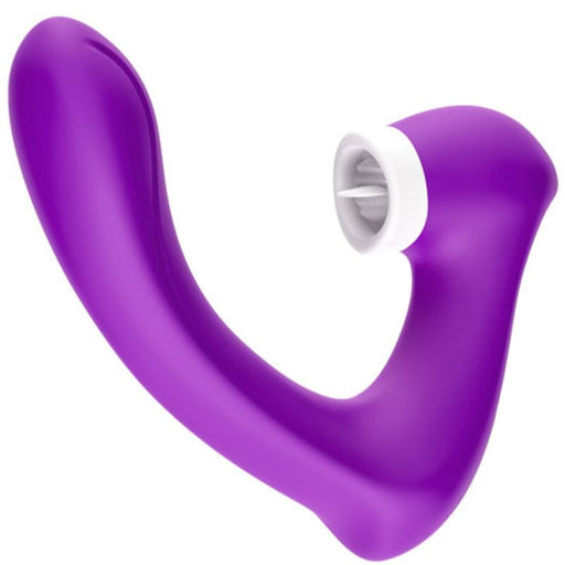 Armony Secretkiss Estimulador Con Lengua Clitoris & Vibrador Curvo 23 Cm