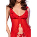 Chilirose CR 4696 Babydoll & Tanga Crotchless Rojo