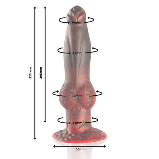 Epic Prometheus Dildo Titan En Llamas Recargable Control Remoto 23 cm