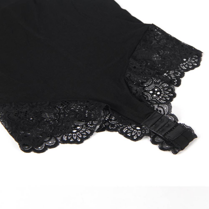 Subblime Teddy Detalle Encaje Floral Negro S/m