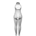 Subblime Bodystocking Crotchless De Rejilla Y Encaje Con Cuello Alto Negro Talla Unica