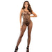Subblime Bodystocking De Rejilla Con Detalle En Pecho Y Vientre Negro Talla Unica