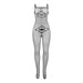 Subblime Bodystocking De Rejilla Con Detalle En Pecho Y Vientre Negro Talla Unica