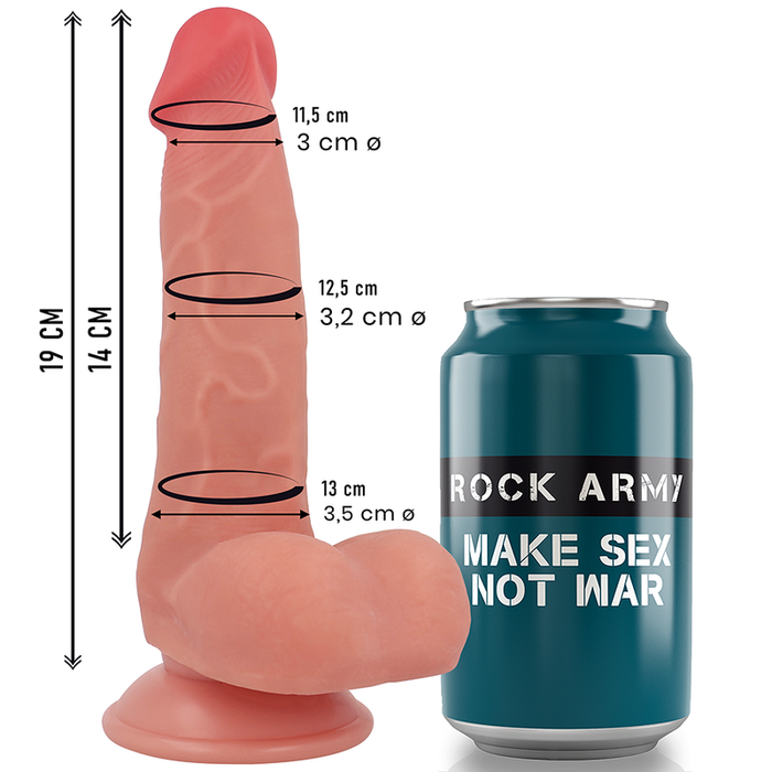 Rock Army Raptor Dildo Realista Dual Density 19 Cm