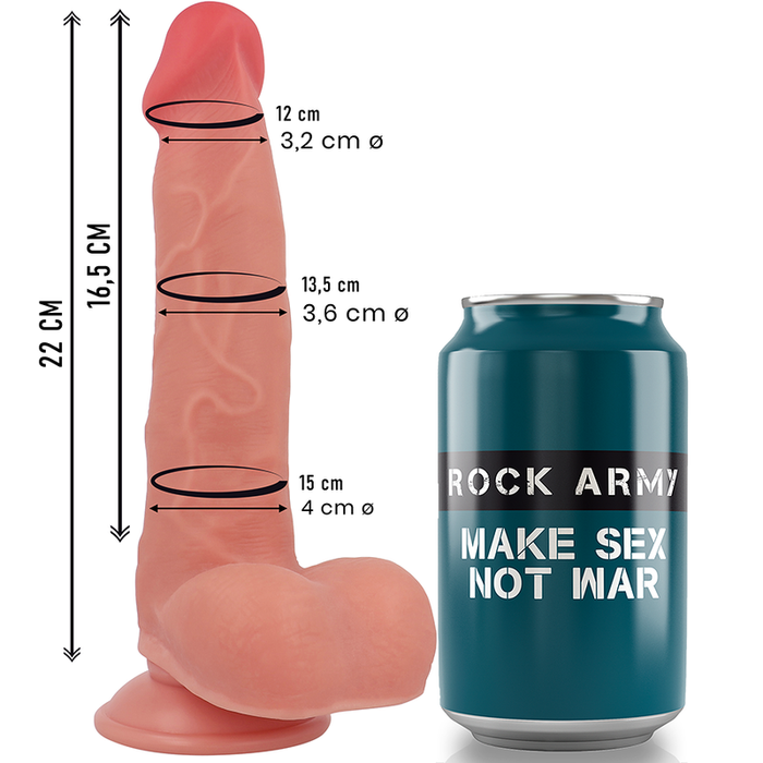 Rock Army Raptor Dildo Realista Dual Density 22 Cm