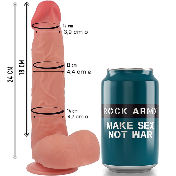 Rock Army Raptor Dildo Realista Dual Density 24 Cm