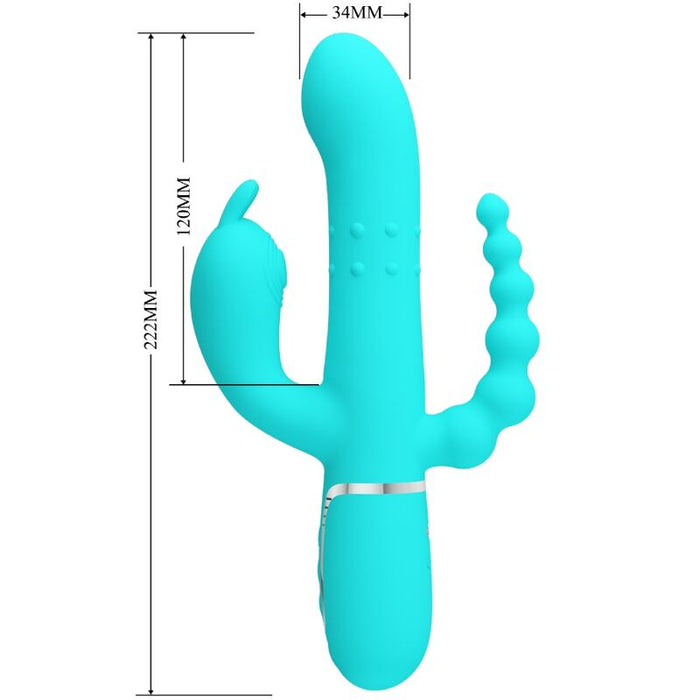 Pretty Love Cammy Triple Vibrador Rabbit 22 Cm
