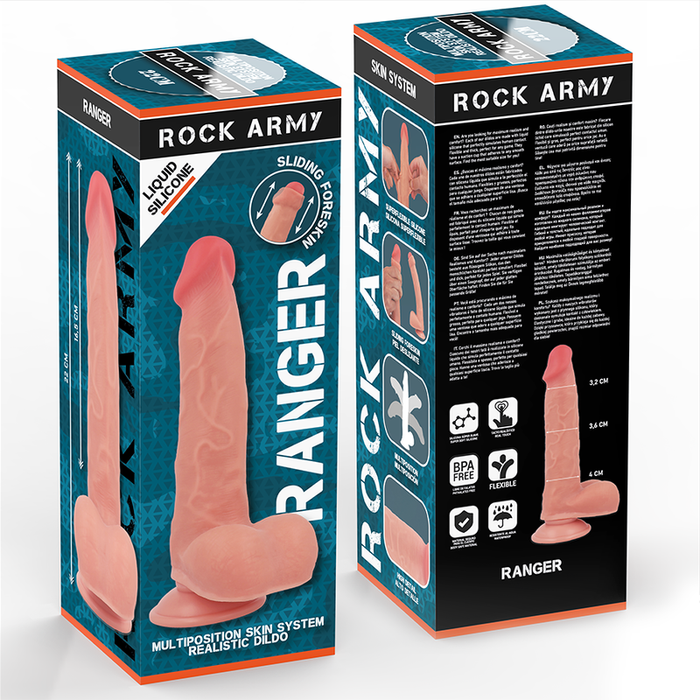 Rock Army Raptor Dildo Realista Dual Density 22 Cm