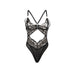Subblime Body Transparente Con Encaje Hueco Negro