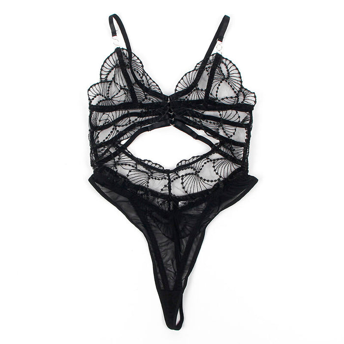 Subblime Body Transparente Con Encaje Hueco Negro