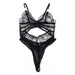 Subblime Body Transparente Con Encaje Hueco Negro
