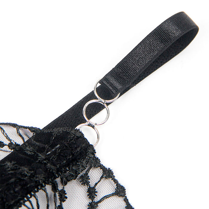 Subblime Body Transparente Con Encaje Hueco Negro