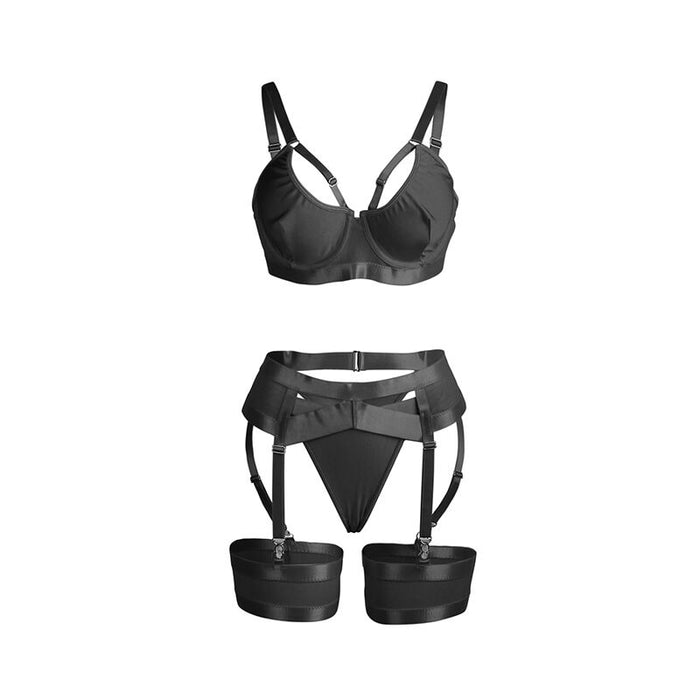 Subblime Set Sujetador Con Liguero Bondage Negro