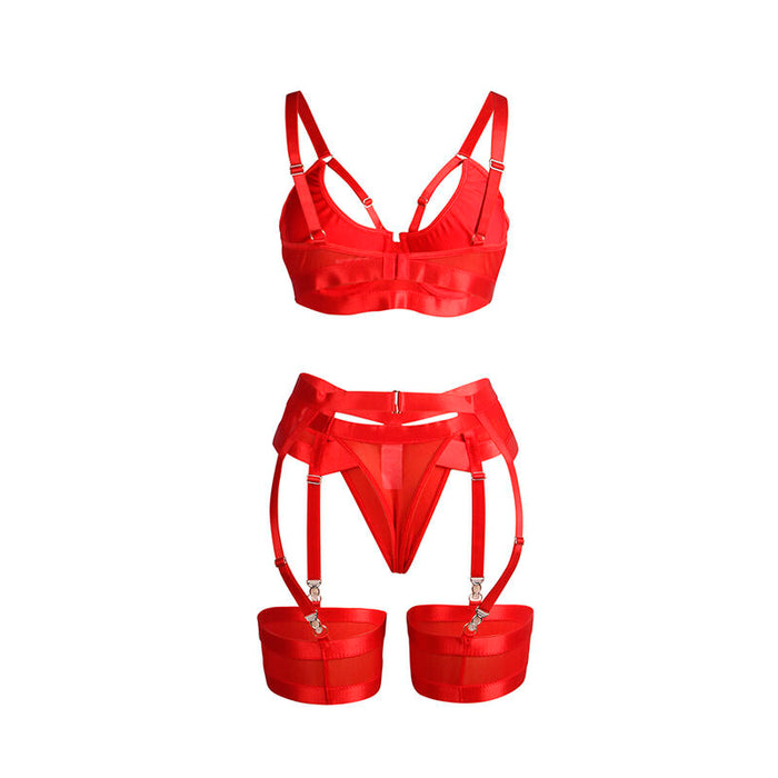 Subblime Set Sujetador Con Liguero Bondage Rojo