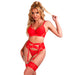 Subblime Set Sujetador Con Liguero Bondage Rojo