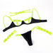 Subblime Set Sujetador Con Collar Y Detalles Para Piernas Verde Fluorescente