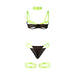 Subblime Set Sujetador Con Collar Y Detalles Para Piernas Verde Fluorescente
