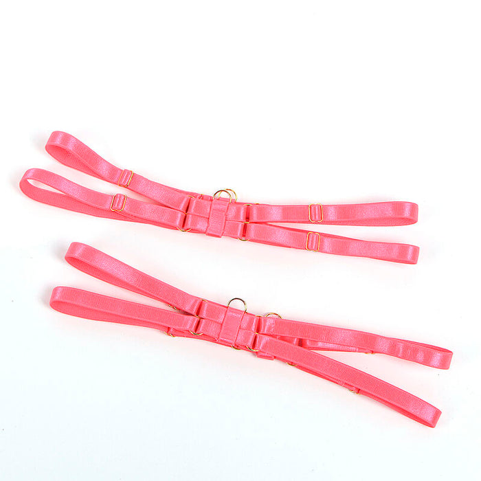 Subblime Set Sujetador Con Collar Y Detalles Para Piernas Rosa Fluorescente