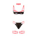 Subblime Set Sujetador Con Collar Y Detalles Para Piernas Rosa Fluorescente