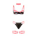 Subblime Set Sujetador Con Collar Y Detalles Para Piernas Rosa Fluorescente