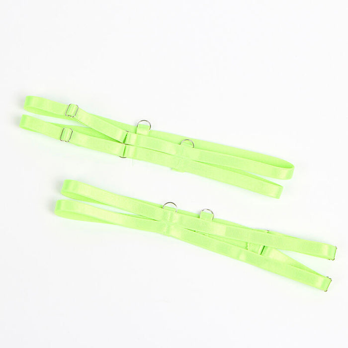 Subblime Set Sujetador Con Encaje Y Ligueros Verde Y Azul