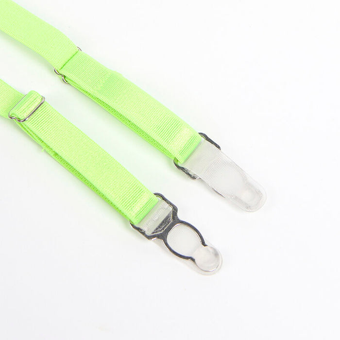 Subblime Set Sujetador Con Encaje Y Ligueros Verde Y Azul