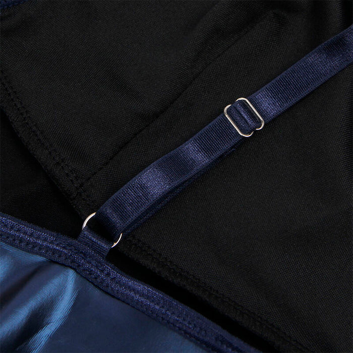 Subblime Vestido Con Tirantes De Cuero Azul