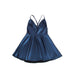 Subblime Vestido Con Tirantes De Cuero Azul
