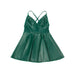 Subblime Vestido Con Tirantes De Cuero Verde