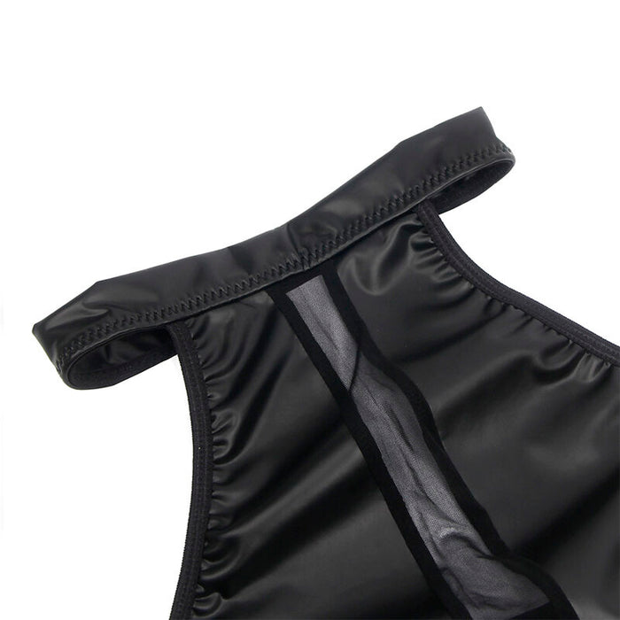Subblime Vestido Cuello Halter Con Transparencias Negro