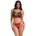 Subblime Conjunto Sujetador Con Cremallera De Malla De Charol Rojo