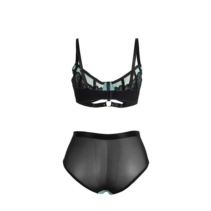 Subblime Conjunto Sujetador Con Cremallera De Malla De Charol Verde S/m