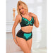Subblime Conjunto Sujetador Con Cremallera De Malla De Charol Verde S/m