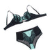 Subblime Conjunto Sujetador Con Cremallera De Malla De Charol Verde S/m