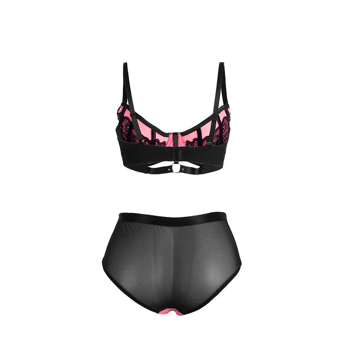 Subblime Conjunto Sujetador Con Cremallera De Malla De Charol Rosa