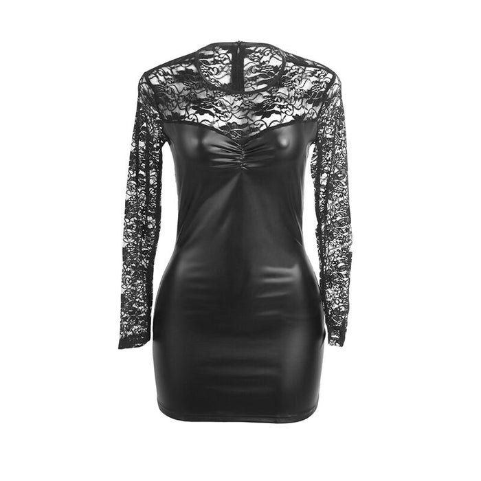 Subblime Vestido De Manga Larga Con Encaje Negro
