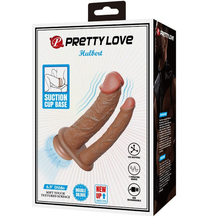 Pretty Love Hulbert Doble Dildo Con Vibracion 20 Cm